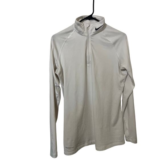 Nike white pro combat dri fit pull over - men’s size large - Picture 1 of 7